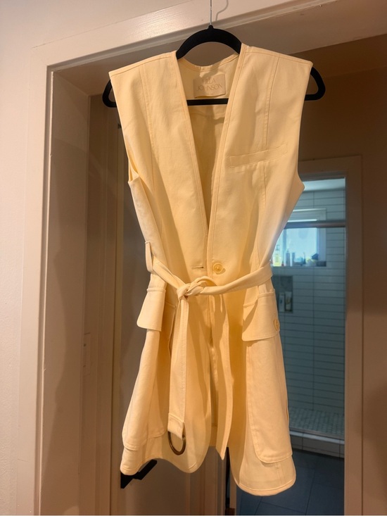 Ulla Johnson Tops - ULLA JOHNSON Sleeveless Belted Vest in Soft Yellow